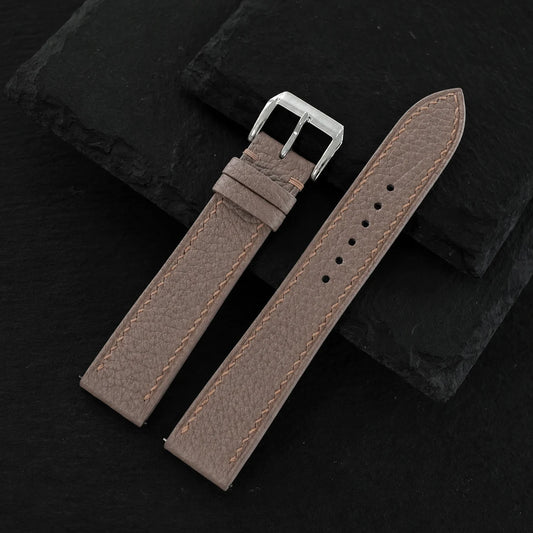 mushroom togo calfskin watch strap — view 2