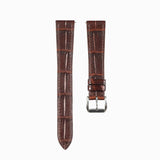 Flat Brown Alligator Leather Watch Strap