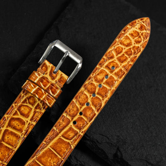 Brown Patina Alligator Watch Strap