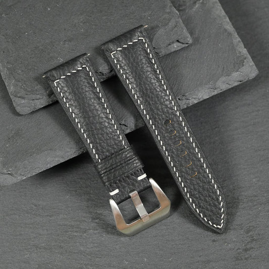 Padded Black Togo Calfskin Watch Strap — photo 2