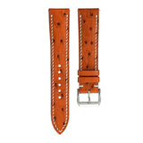 Orange Quill Ostrich Leather Watch Strap