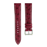 Red Quill Ostrich Leather Watch Strap