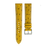 Yellow Quill Ostrich Leather Watch Strap