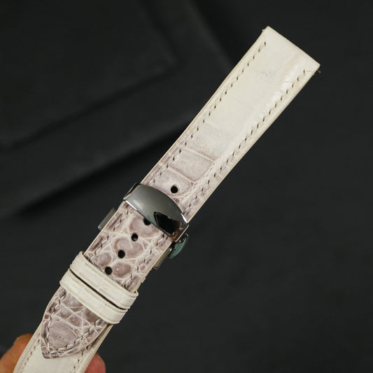 Padded Himalaya Alligator Leather Watch Strap — photo 2