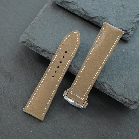 Padded Taupe Togo Calfskin Watch Strap — photo 4