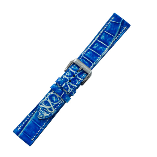 Ocean Blue Alligator Watch Strap