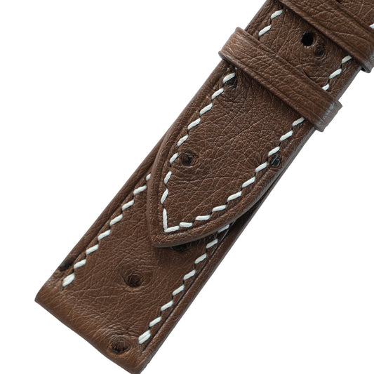 Brown Ostrich Watch Strap