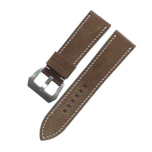 Brown Waxed Cowhide Watch Strap