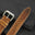 Flat Vintage Brown Patina Leather Watch Strap