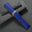 Padded Blue Epsom Leather Rally Watch Strap - Red Racing Holes, Stitch & Edge
