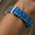 Flat Cobalt Blue Patina Alligator Leather Watch Strap