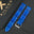 Flat Electric Blue Patina Alligator Leather Watch Strap