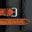 Padded Cognac Patina Leather Watch Strap – White Stitch