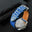 Flat Cobalt Blue Patina Alligator Leather Watch Strap