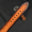 Flat Burnt Orange Patina Leather Watch Strap – White Stitch
