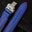 Padded Blue Epsom Leather Rally Watch Strap - Red Racing Holes, Stitch & Edge