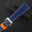 Flat Navy Epsom Calfskin Leather Watch Strap