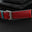 Padded Red Epsom Leather Rally Watch Strap - Turquoise Racing Holes, Stitch & Keeper
