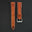 Padded Cognac Patina Leather Watch Strap – White Stitch