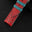 Padded Red Epsom Leather Rally Watch Strap - Turquoise Racing Holes, Stitch & Keeper