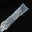Flat Blue Grey Ostrich Leg Leather Watch Strap - White Stitch, Black Edge