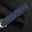 Padded Navy Epsom Leather Rally Watch Strap - Red Racing Holes & Stitch