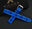 Flat Electric Blue Patina Alligator Leather Watch Strap