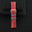 Padded Red Epsom Leather Rally Watch Strap - Turquoise Racing Holes, Stitch & Keeper