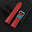 Padded Red Epsom Leather Rally Watch Strap - Turquoise Racing Holes, Stitch & Keeper