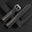 Padded Black Epsom Leather Rally Watch Strap - Cream Racing Holes & Stitch