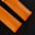 Padded Orange Epsom Calfskin Leather Watch Strap - Cream Stitch