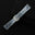 Flat Blue Grey Ostrich Leg Leather Watch Strap - White Stitch, Black Edge