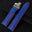 Padded Blue Epsom Leather Rally Watch Strap - Red Racing Holes, Stitch & Edge