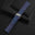 Padded Navy Epsom Leather Rally Watch Strap - Red Racing Holes & Stitch