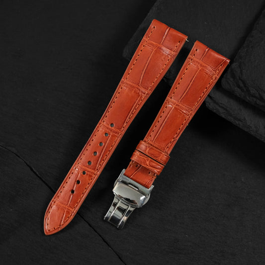 Cognac Alligator Watch Strap