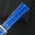 Flat Dark Blue Patina Alligator Leather Watch Strap – Orange Stitch