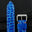 Flat Dark Blue Patina Alligator Leather Watch Strap – Orange Stitch