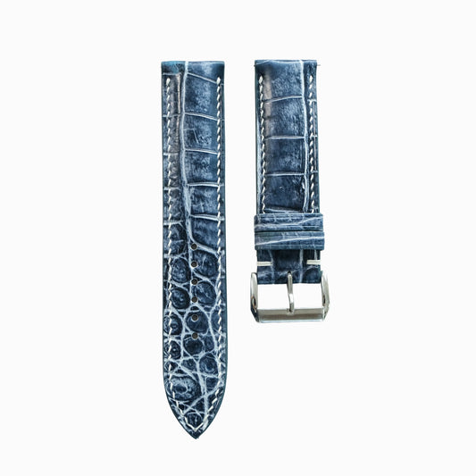Grey Patina Alligator Watch Strap