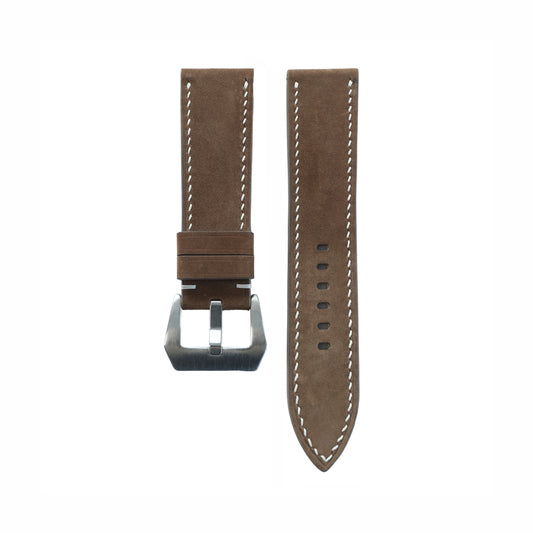 Brown Waxed Cowhide Watch Strap