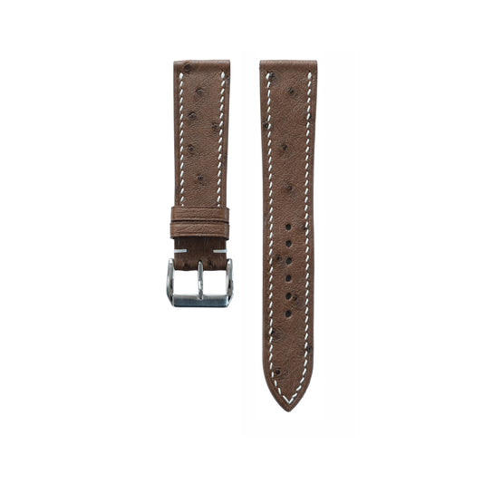 Brown Ostrich Watch Strap