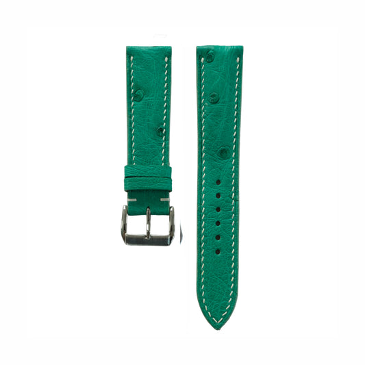 Emerald Green Ostrich Watch Strap
