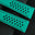 Flat Turquoise Smooth Ostrich Leather Rally Watch Strap — Black Racing Holes & Stitch