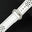 Padded Off White Epsom Leather Rally Watch Strap - Black Racing Holes & Stitch