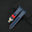 Flat Navy Epsom White Rally Racing Holes Leather Watch Strap Red Stitch, Keeper