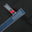 Flat Navy Epsom White Rally Racing Holes Leather Watch Strap Red Stitch, Keeper