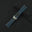 Flat Black Epsom Leather Rally Watch Strap - Blue Racing Holes & Stitch