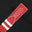 Flat Red Epsom Leather Rally Watch Strap - White Racing Holes, Blue Stitch