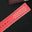 Flat Red Epsom Leather Rally Watch Strap - White Racing Holes, Blue Stitch