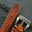 Padded Cognac Hand-Dyed Patina Leather Watch Strap