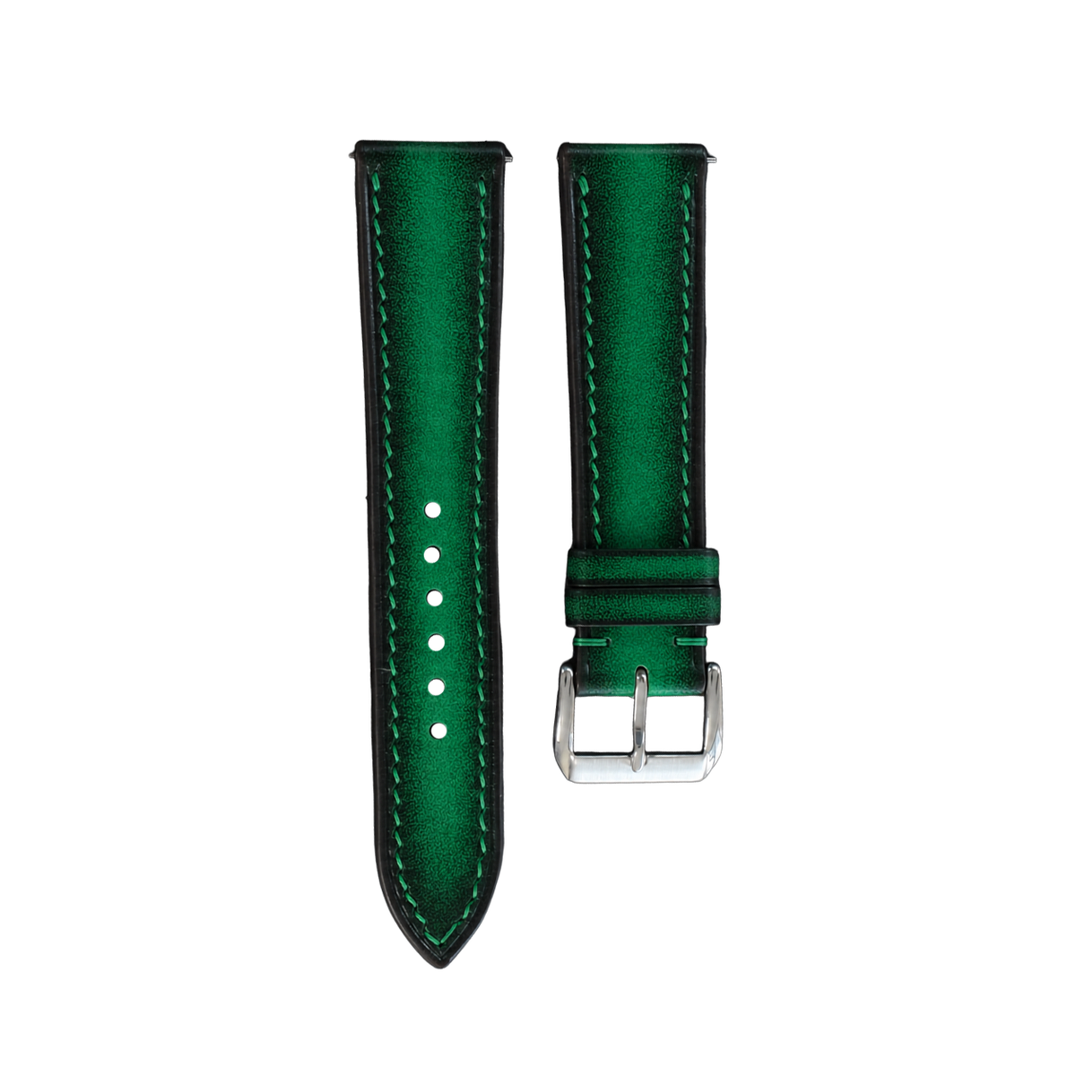 Green Black Patina Leather Watch Strap